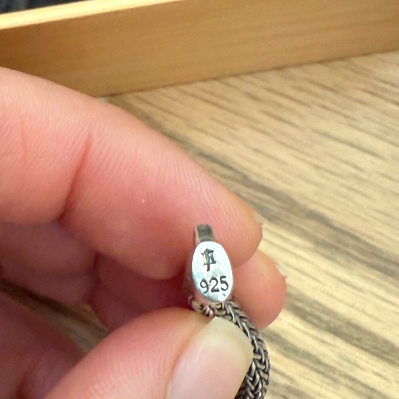 John Hardy Sterling Silver Bamboo Heart Charm Bracelet - Picture 5 of 6